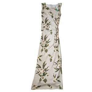 Women's Large Tall Floral Tencel Dress NWT